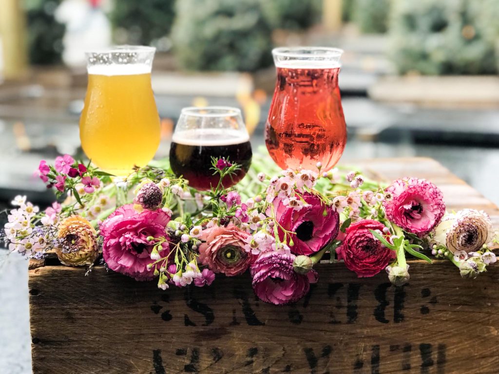 Photograph of City Tap House Beers & Custom Designed Flowers by Stapleton Floral