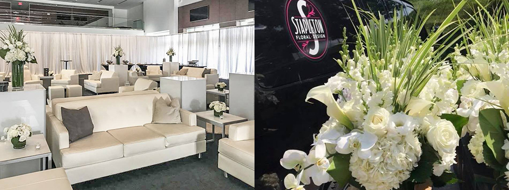 custom floral arrangements for Jay-Z & Beyonce concert at Gillette Stadium