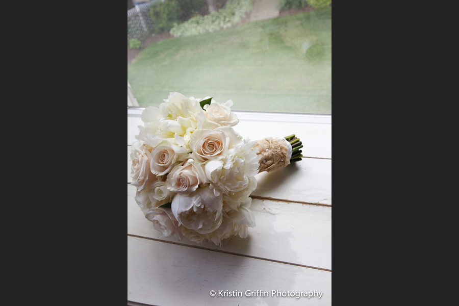All white bridal bouquet by Stapleton Floral Design