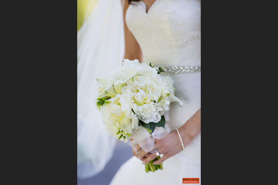 All white bridal bouquet by Stapleton Floral Design