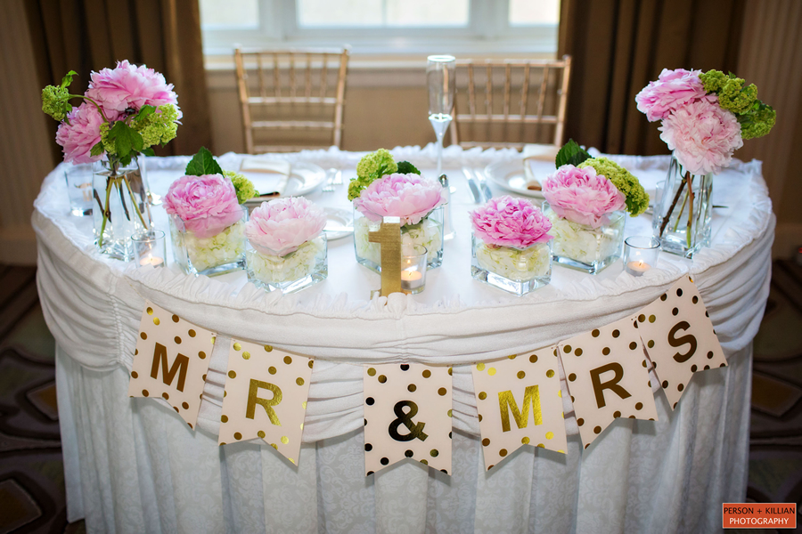 Sweetheart table by Stapleton Floral Design
