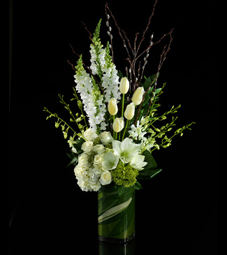 Modern Blanc - Tall Sympathy Vase