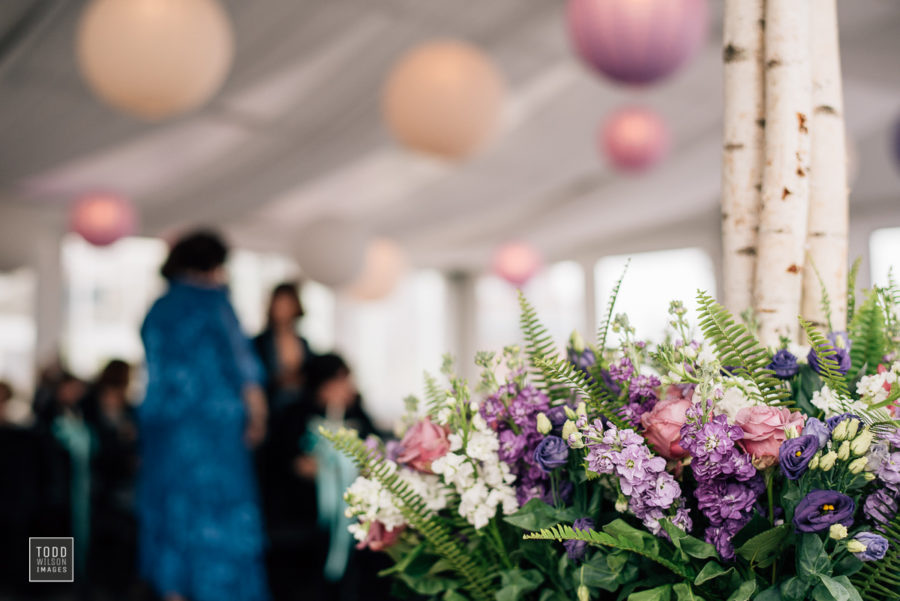 Wedding ceremony flowers by Stapleton Floral Design