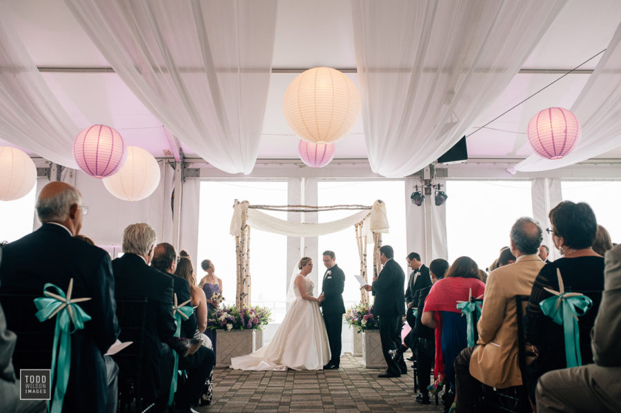 Deanna & Brian's Romantic Summer Wedding at The New England Aquarium, Photographer: Todd Wilson Images