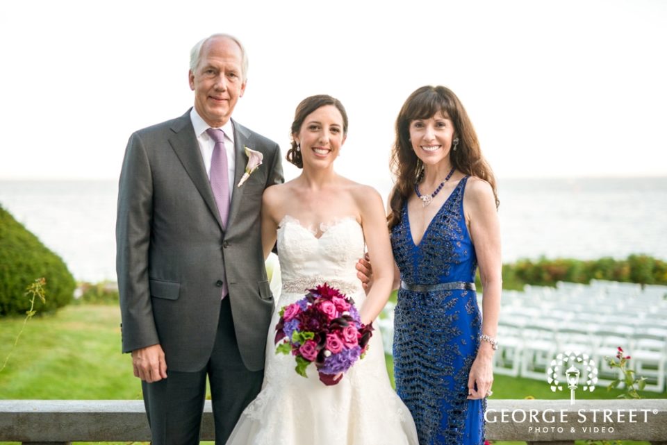 Carla & Ky's Waterfront Fall Wedding Flowers at Endicott College
