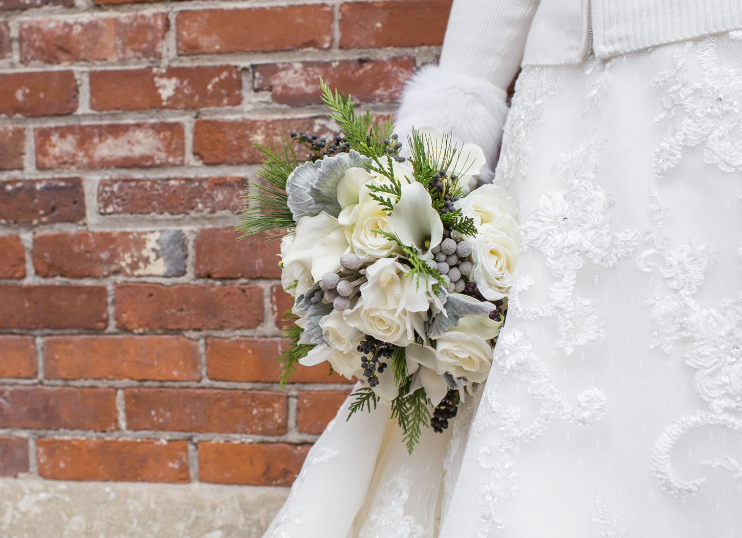 Winter inspired bridal bouquet by Stapleton Floral Design