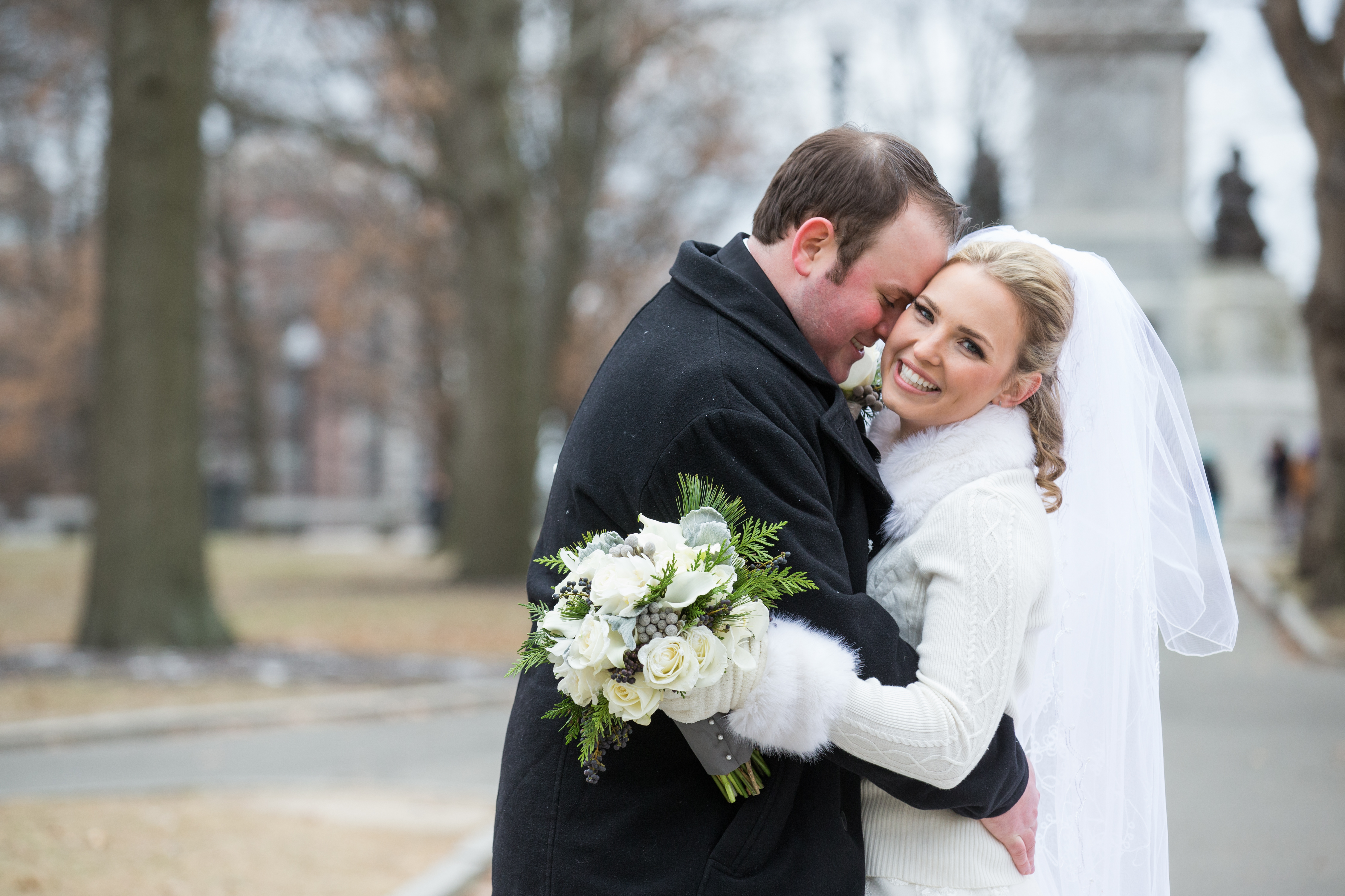 Annie & Brian's Winter Wedding at Boston Frog Pond, Photographer: Jen Osojnicki Photography