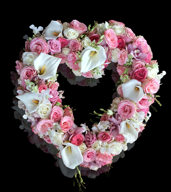 Pastel Pink Sympathy Heart