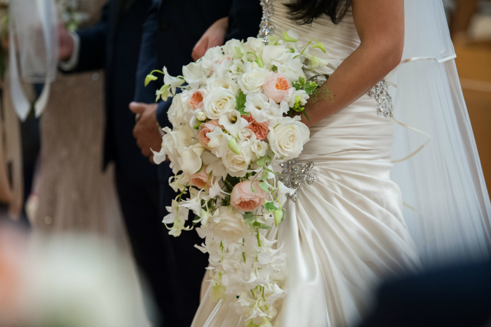 Cascading wedding bridal bouquet by Stapleton Floral Design