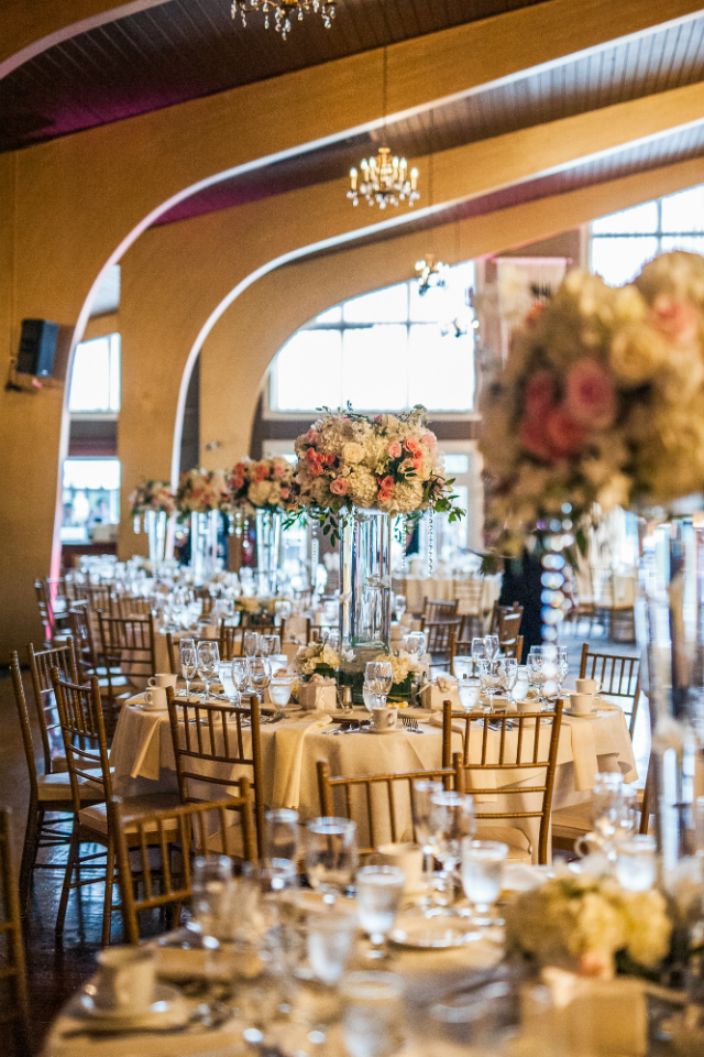 Beautiful tall centerpieces by Stapleton Floral Design