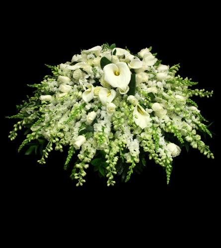 Blanc Calla Lily Casket Spray