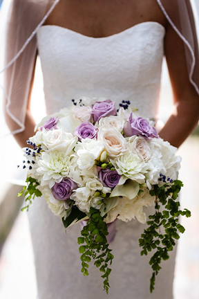 Light purple and cream roses bridal bouquet by Stapleton Floral Design