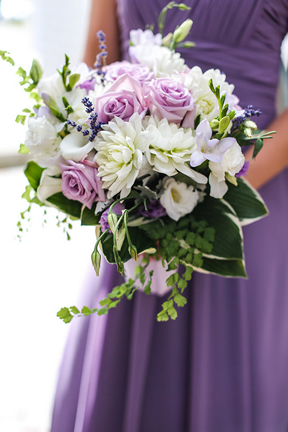 light purple and white bridesmaids bouquet by Stapleton Floral Design