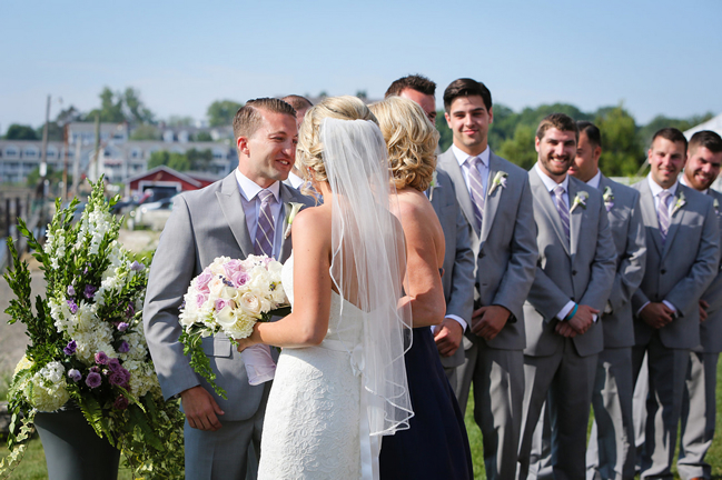 Callie & Tyler's Waterfront Summer Wedding in Knnebunckport, ME. Photographer: Clark + Walker Studio