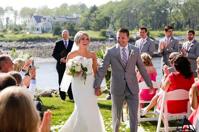 Callie & Tyler's Waterfront Summer Wedding in Knnebunckport, ME. Photographer: Clark + Walker Studio