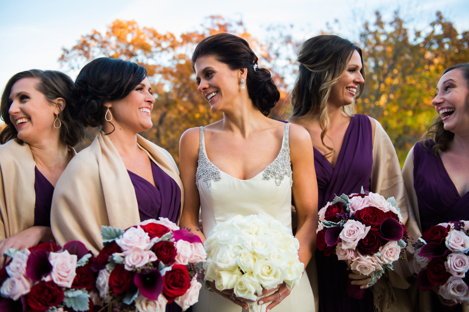 Sarah & Drew's Autumn Elegance Wedding at Alden Castle, Photographer: Karen Kelly Photography