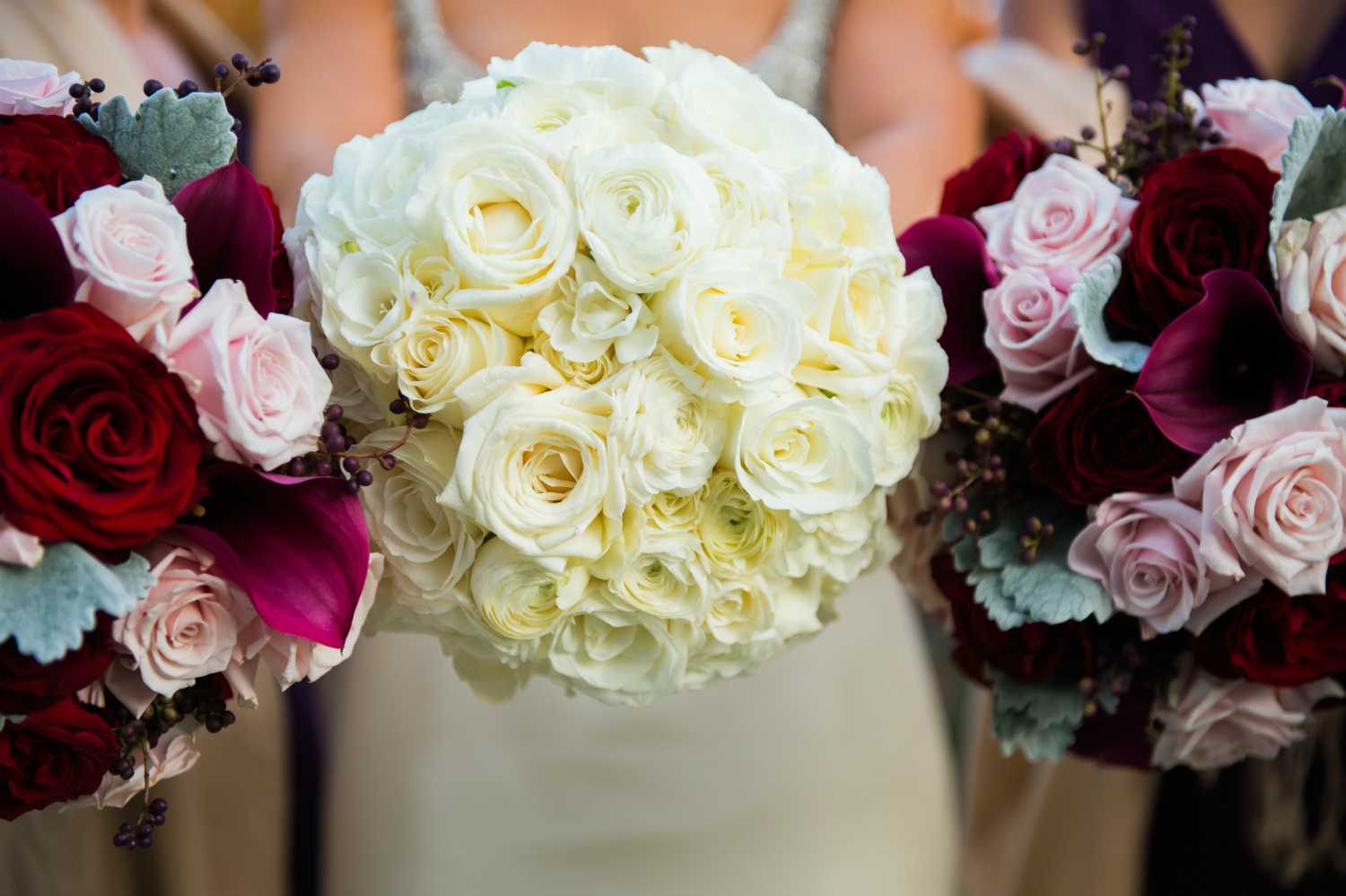 All white and cream bridal bouquet by Stapleton Floral Design