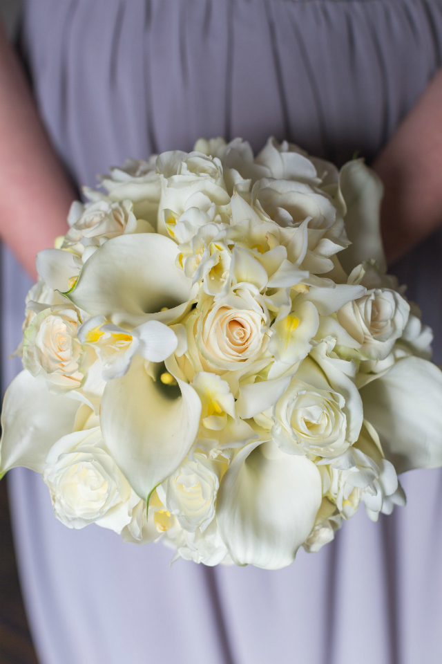 All white bridal bouquet by Stapleton Floral Design