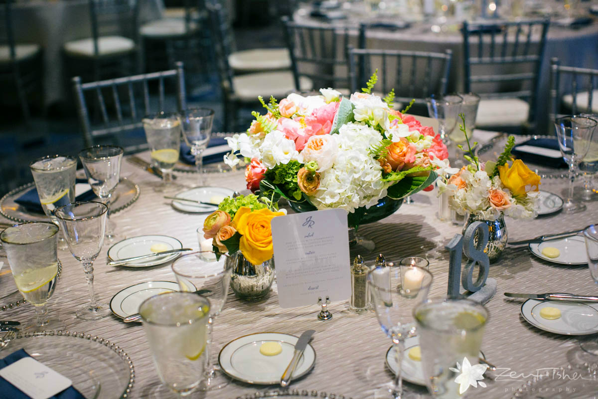 low wedding centerpieces by Stapleton Floral Design