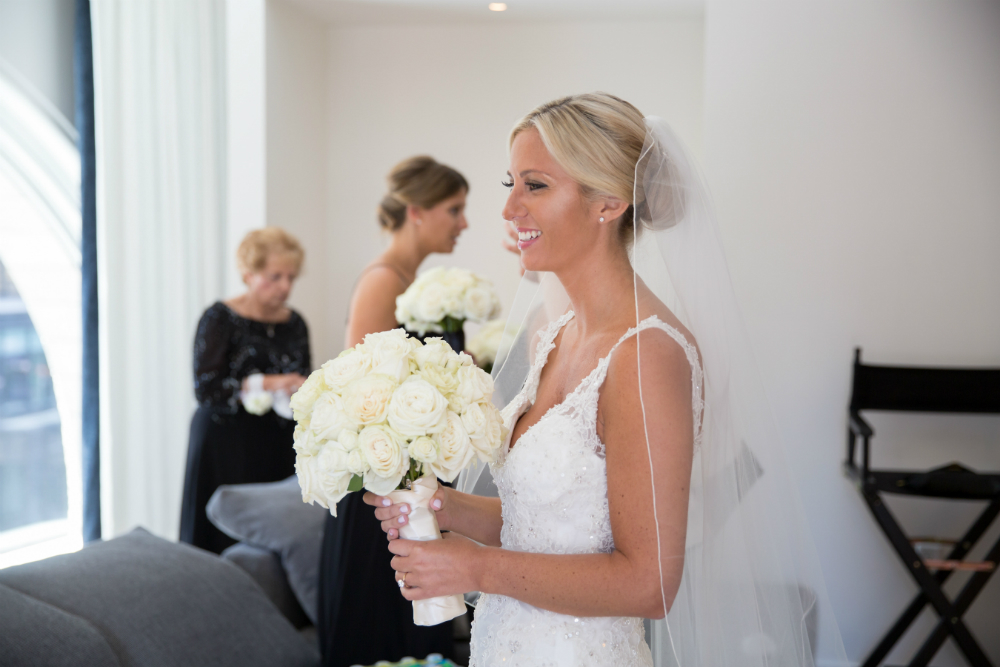 All white bridal bouquet by Stapleton Floral Design