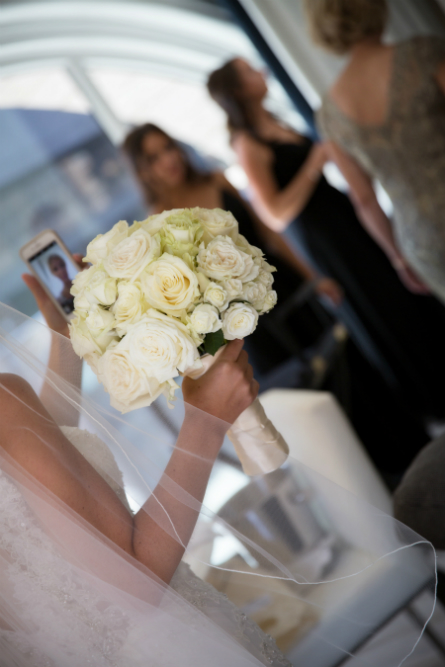 All white and cream bridal bouquet by Stapleton Floral Design