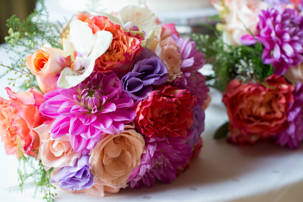 jewel tone bridal bouquet by Stapleton Floral Design