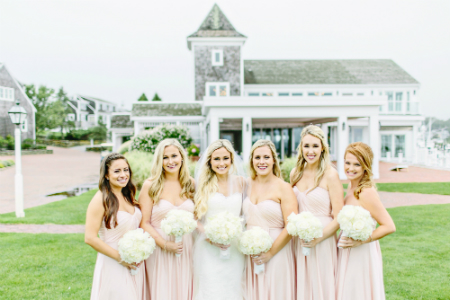 bridesmaids pale pink dresses