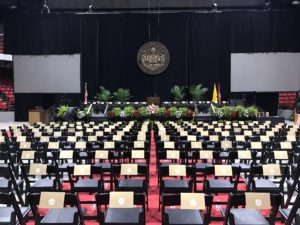 Stapleton Floral arrangements at Northeastern University 2018 Commencement