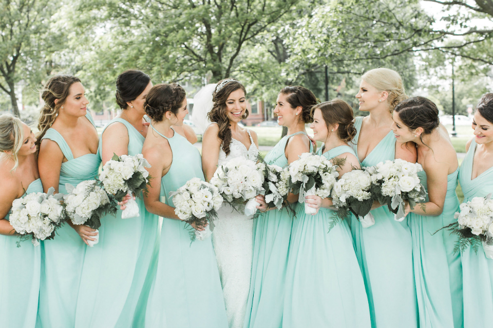 minty color bridesmaids dresses ideas