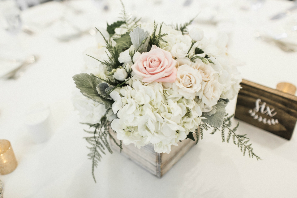 rustic wedding low centerpiece