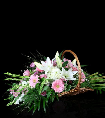 Pastel Pink Fireside Basket