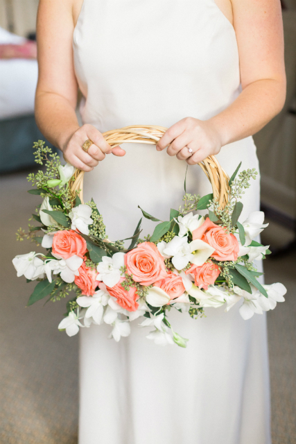 Rustic basket of flowers