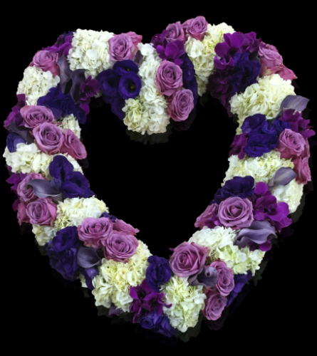 Blanc Amethyst Sympathy Heart