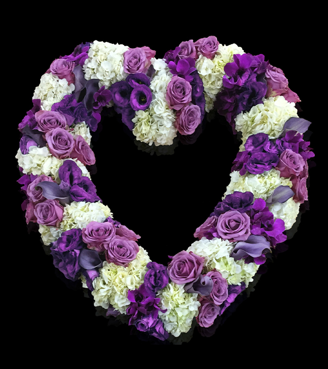 Blanc Amethyst Sympathy Heart