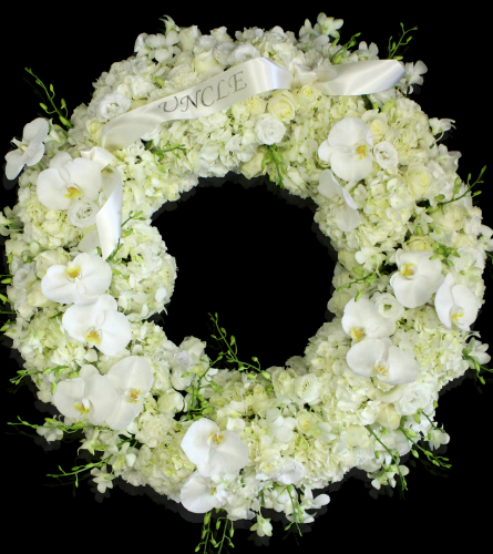 Blanc Elegance Sympathy Wreath - 01