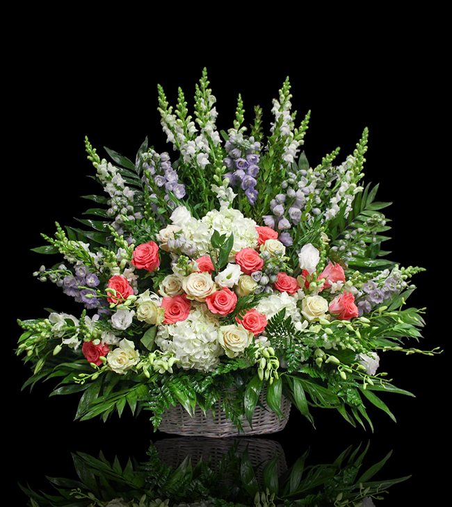 Blanc Peach Sympathy Basket