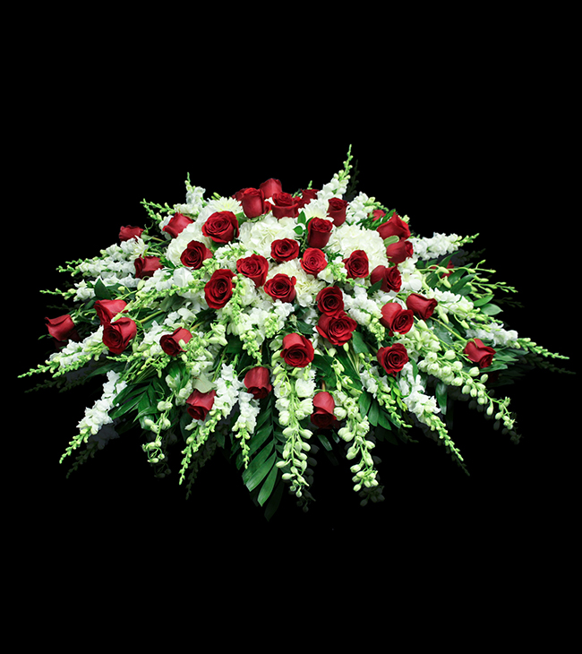  Blanc Rouge Casket Spray