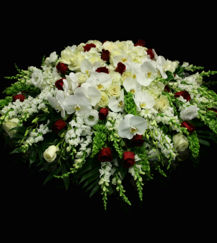  Blanc Rouge Elegance Casket Spray