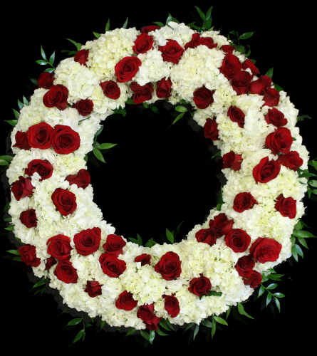 Blanc Rouge Sympathy Wreath - 01