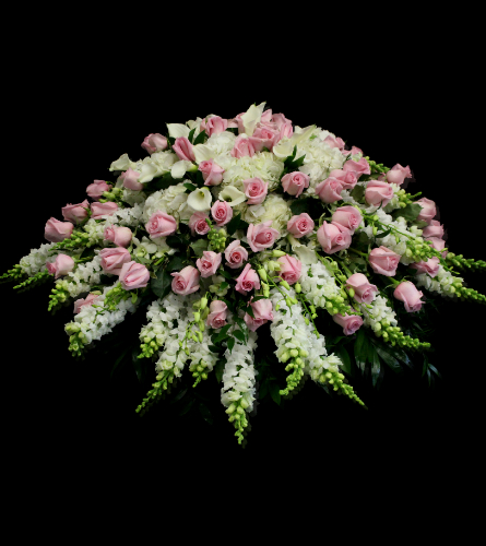 Pastel Pink Rose Casket Spray