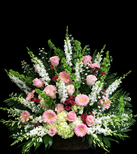 Pastel Pink Sympathy Basket