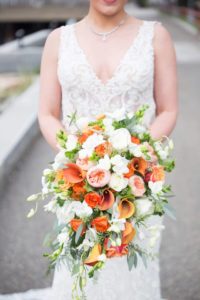 Bridal Bouquet ideas round and orange