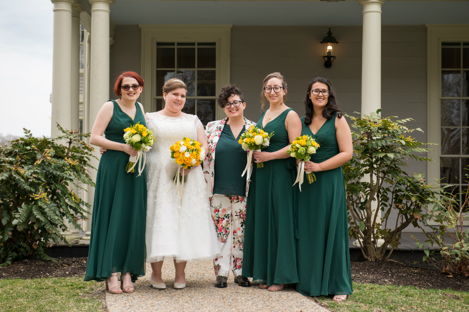 Dark green bridesmaid dresses