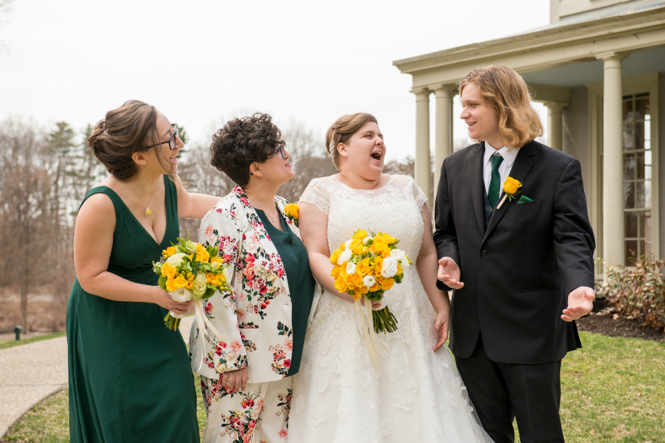 Lyman Estate Wedding people laughing