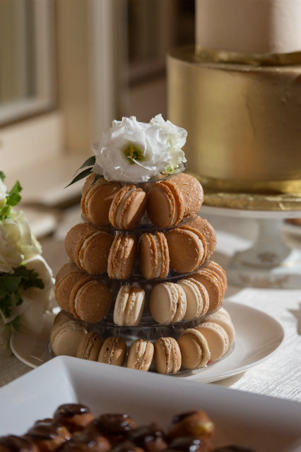 Cute Macaroons for wedding reception table