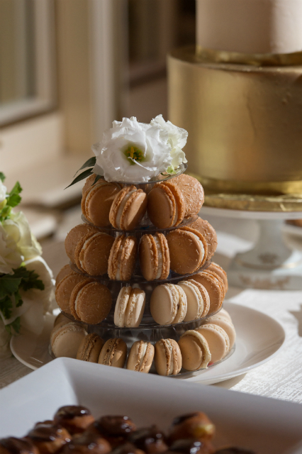 Cute Macaroons for wedding reception table