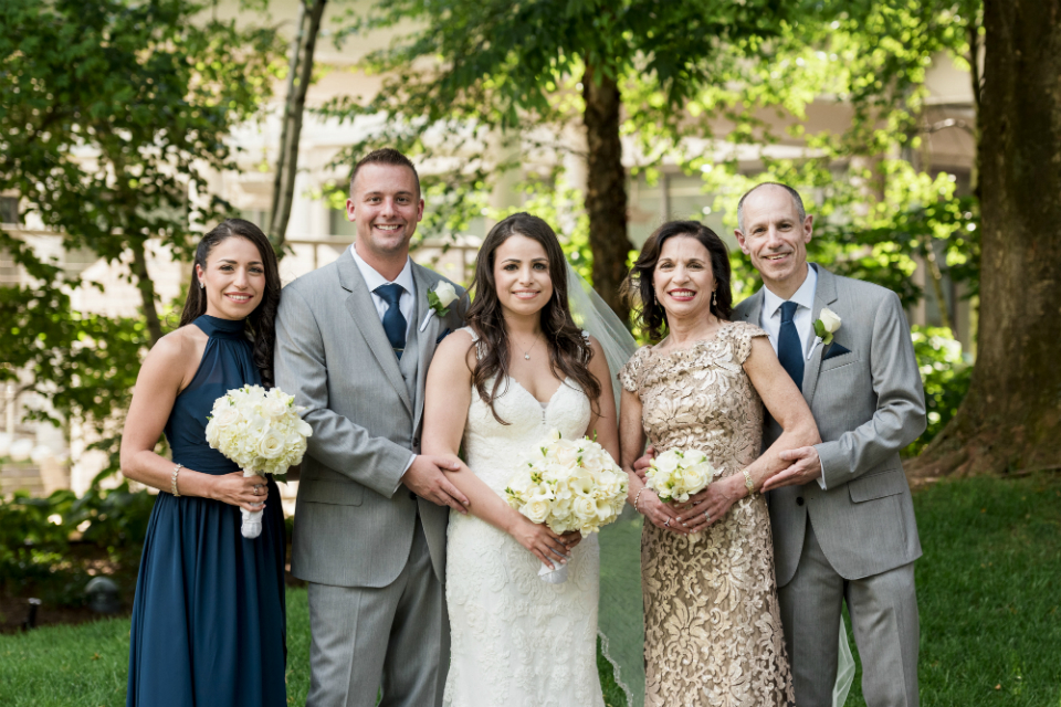 Family at wedding in Seaport