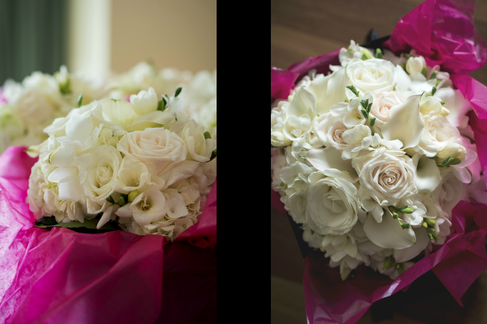 Bouquet of white roses