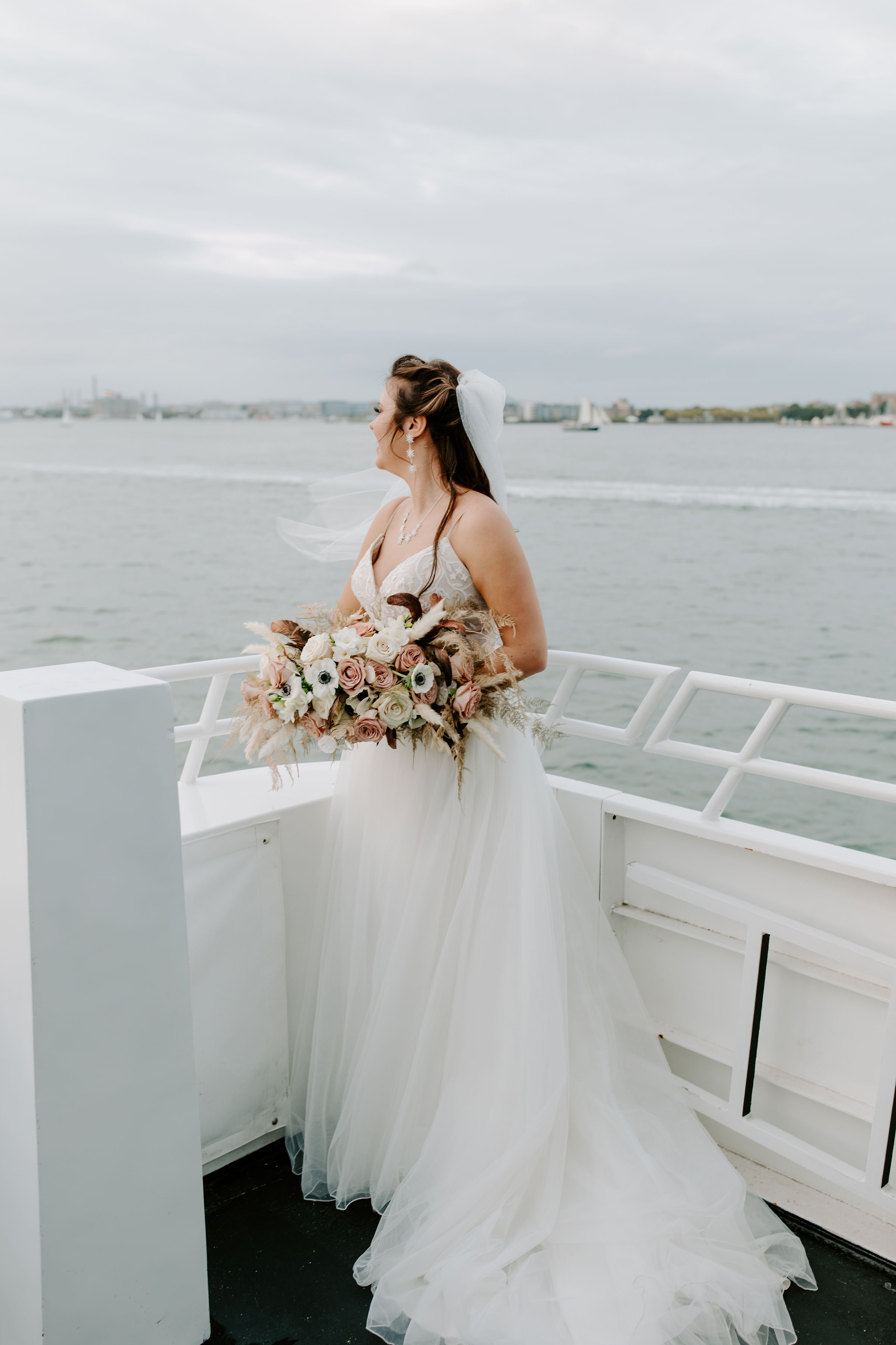 Fall wedding at Boston harbor Cruises