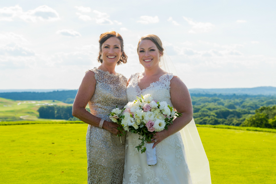 Mother of the bride's gold dress